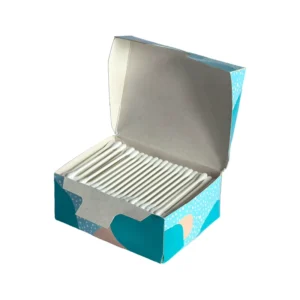 Disposable Double Head Cotton Swabs in a Box 75mm 200pcs pack Cleaning & Makeup Paper Sticks for Ears