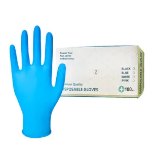 Disposable Durable Blue Nitrile Gloves Latex free Powder free Customizable Oil proof and Water proof Household