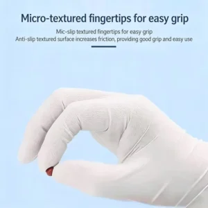Disposable Durable Smooth Latex Gloves General Purpose Safety Protective Waterproof Anti Slip 9in Customizable White Black