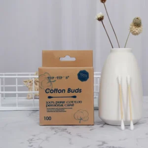 Disposable Eco Friendly OEM Two Head Multi Purpose Cleaning Qtips Cotton Buds Bamboo Stick Cotton Swab for Ear Cleaning