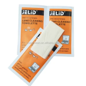 Disposable Eyeglasses Screen Lens Cleaning Wipes Wet Disinfecting Care RoHS MSDS Individual Packing POWERCLEAN