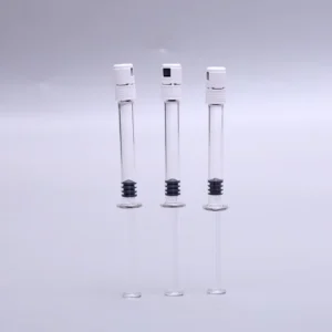 Disposable Gas Tight Tamper Evident Cap Syringe Pre Filled Syringe Borosilicate Glass Leak Proof