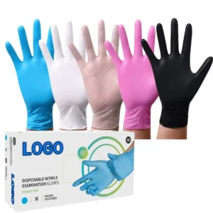 Disposable Gloves Nitrile Medical Consumables Hand Powder Free Industry Sensitive Skin Use Food Service Black Nitrile Gloves