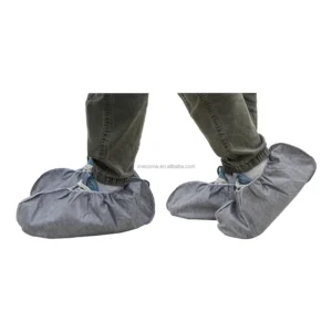 Disposable Gray Non Woven Shoe Covers High Quality Medical Grade Non Sterile Dustproof Waterproof One Size