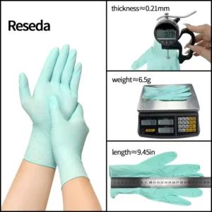 Disposable Green Nitrile Gloves Bulk Puncture Resistant and Waterproof Nitrile Gloves Without Powder