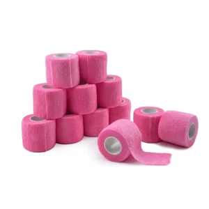 Disposable Grip Packaging Self Adhesive Tape Breathable Elastic Pink Tattoo Post Care Bandage