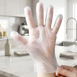Disposable HDPE Gloves Thick Durable Waterproof for Cleaning Gardening and Pet Care 260pcs Pack Customized Packing