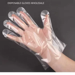 Disposable HDPE Poly Medium Thickness Anti fouling Waterproof Food Grade Folding Gloves for Restaurant Use