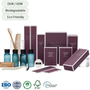 Disposable Hotel Amenities OEM Luxury Eco Friendly Biodegradable 5 Star Hotel Soaps and Toiletries Kit