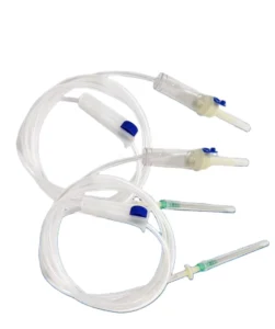 Disposable IV Infusion Set Luer Lock with Flow Regulator Medical grade PVC Infusion Set Pet Can Use
