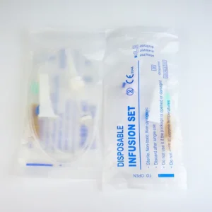 Disposable IV Infusion Set for Adults Transparent PVC Tubing CE Certified