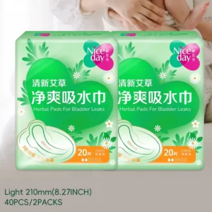 Disposable Incontinence Liners with Herbal Core Chamomile Mint for Odor Neutralization 3D Side Barriers Women Light Urine Loss