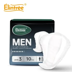 Disposable Incontinence Pad OEM Discreet V shaped Incontinence Guards Pads for Man with Self Adhesive Stripes