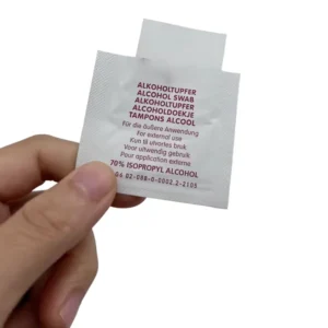 Disposable Individually Wrapped Non woven Fabric 70% Isopropyl Alcohol Swabs Alcohol Pads Clean Wipes for Medical Lab