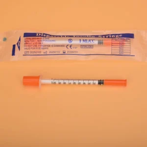 Disposable Insulin Syringe for Animal Use 0.3ml 0.5ml 1ml 27G PE Package