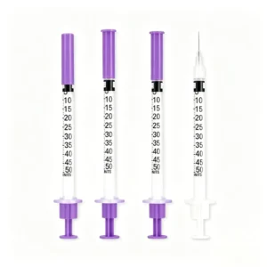 Disposable Insulin Veterinary Syringe with Fixed Needle Medical Grade PP Luer Lock Slip Tip CE&ISO Certified