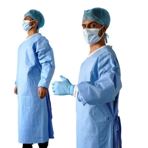 Disposable Isolation Gown Medical Protective Clothes Blue White Customized Logo Medical OEM Surgical Gowns