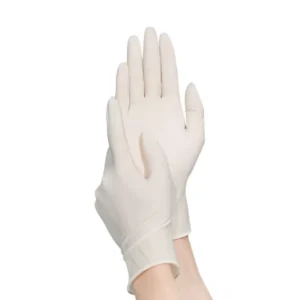 Disposable Latex Medical Examination Gloves 0.1mm Thick 24cm Length Anti Chemical Anti Slip & Durable Providing Hand Protection