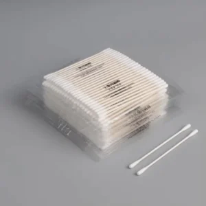 Disposable Lint Free Paper Stick Double Qtip Cotton Industrial Swabs Round Head Cotton Buds Cleanroom Cotton Swab for Industrial
