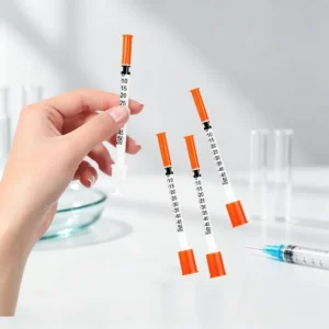 Disposable Medical 0.3ml 0.5ml 1ml Syringe with Needle 32g Veterinary Syringe