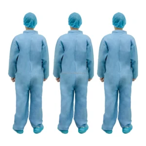 Disposable Medical Blue Nonwoven Protective Clothing Waterproof & Breathable CE Certified Non Sterile Adult Sizes M 5XL