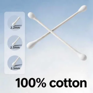 Disposable Medical Cotton Swabs with Bamboo & Plastic Sticks Sterile Cotton Buds for Hospital Clinic