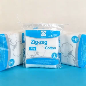Disposable Medical Cotton Wool Pad Zigzag Cotton Soft and Comfortable CE Certified Adult Surgical Care OEM Zig Zag Cotton