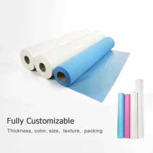 Disposable Medical Examination Table Paper Bed Rolls White Dot Embossed Waterproof Tissue PE Coating Poly Hospitals