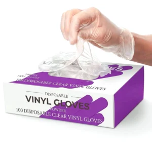 Disposable Medical Gloves 100 Pcs Box Clear Color PVC Latex Free Material Powder Free Vinyl