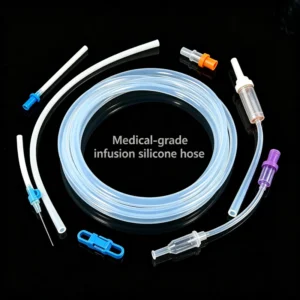 Disposable Medical Infusion Set Parts Accessories Sterile Connectors Tubing Drip Chamber Flow Control Valve High Cutting