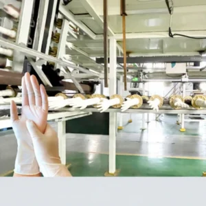 Disposable Medical Surgical Glove Production Line 15000 Pairs Hour Making Machine PLC Control High Output Machinery