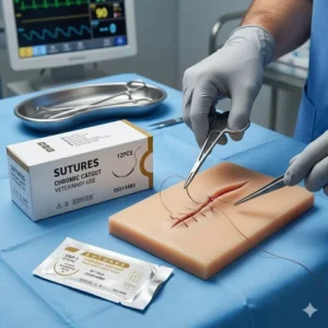 Disposable Medical Sutures Absorbable and Non Absorbable Suture Material Factory Supply