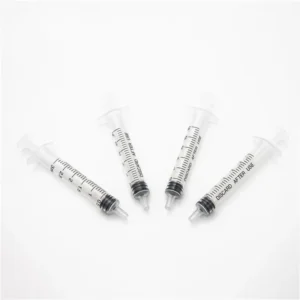 Disposable Medical Syringe 1ml 2ml 5ml Plastic Feeding Tube Syringe with Needle for Veterinary