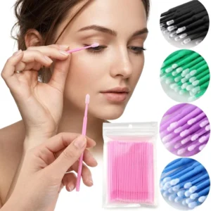 Disposable Micro Brush Cotton Head Micro Applicator Brush Micro Swabs Eyelash Extension Dental Cleaning Tool