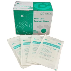 Disposable Natural Latex Gloves Packed in Pair Medical Use Powdered Powder Free Single Use Sterile Latex Glove Surgical Gloves