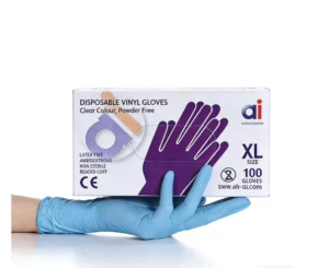 Disposable Nitrile Blue Gloves Powder Free Latex Medical Exam Gloves for Landscape Gardening and Tattoo