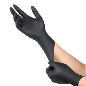 Disposable Nitrile Gloves K86 Model Black Powder Free Smooth Texture Non Sterile for Kitchen Pet Nail Salon Use