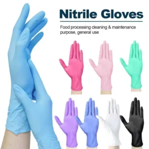 Disposable Nitrile Gloves Multi Color Powder Free Exam Gloves Latex Free for Medical Food Industrial Use