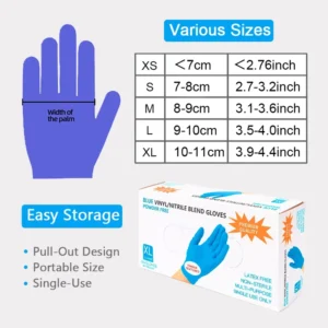 Disposable Nitrile Gloves Powder Free Latex Free 4 5 6mil Fingertips Textured Food Processing Anti Allergy Blue Black White