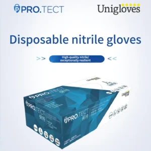 Disposable Nitrile Gloves Powder Free Surgical Examination Gloves Unigloves U2500 Curled Cuffs Durable Flexible