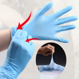 Disposable Nitrile Gloves Waterproof Powder Free Sterile EN ISO 374 Type Food Medical Grade Industrial Use Customizable