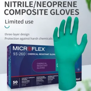 Disposable Nitrile Medical Gloves Powder Free Surgical Examination Gloves Anti Slip Flexible Durable 30cm Green S M L XL