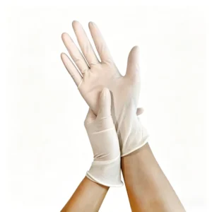 Disposable Non-Sterile Latex Gloves Safety Cuff 24CM Length Textured Fingertips Anti-Slip Silicone-free Powder-free for Wet/Dry