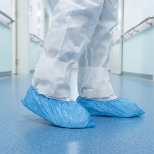 Disposable Non Sterile PE Shoe Covers Class I High Medical Quality with Durable Sole Not Easily Scratched Overshoes