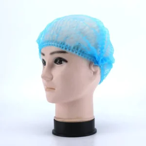Disposable Non Woven Bouffant Cap 20in Elastic Pleated Dustproof Hair Net for Beauty Salon Food Service Medical 100pcs bag