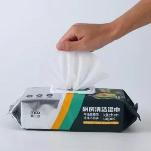Disposable Non Woven Fabric Kitchen Oil Removing Wet Wipes Household Strong Kitchen Wet Wipes 80 Pieces Per Pack