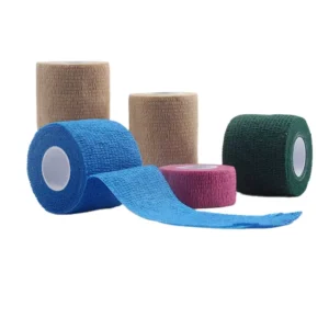 Disposable Non Woven Fabric Sports Elastic Self Adhesive Cohesive Bandage 5cm*4.5m for Animal Use
