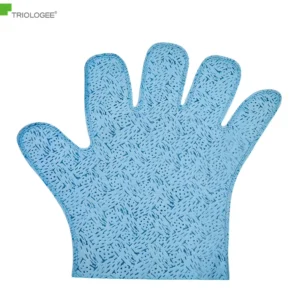 Disposable Nonwoven Exfoliating Bath Gloves Textured Scrub Mitts for Spa & Hospital Patient Care OEM Telije TLJ-008