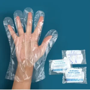 Disposable PE Gloves Lightweight HDPE Gloves Food Grade Embossed Grip
