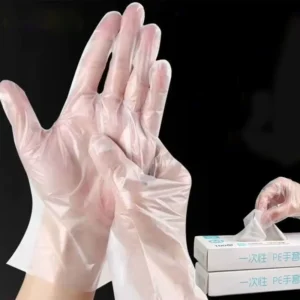Disposable PE Plastic and TPE Gloves for Household Use Stretch Polyethylene Product